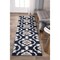 World Rug Gallery Cozy Moroccan Trellis Indoor Shag Runner Rug 2' x 7'2'' Navy 2525NAVY2X7 - alternate 1